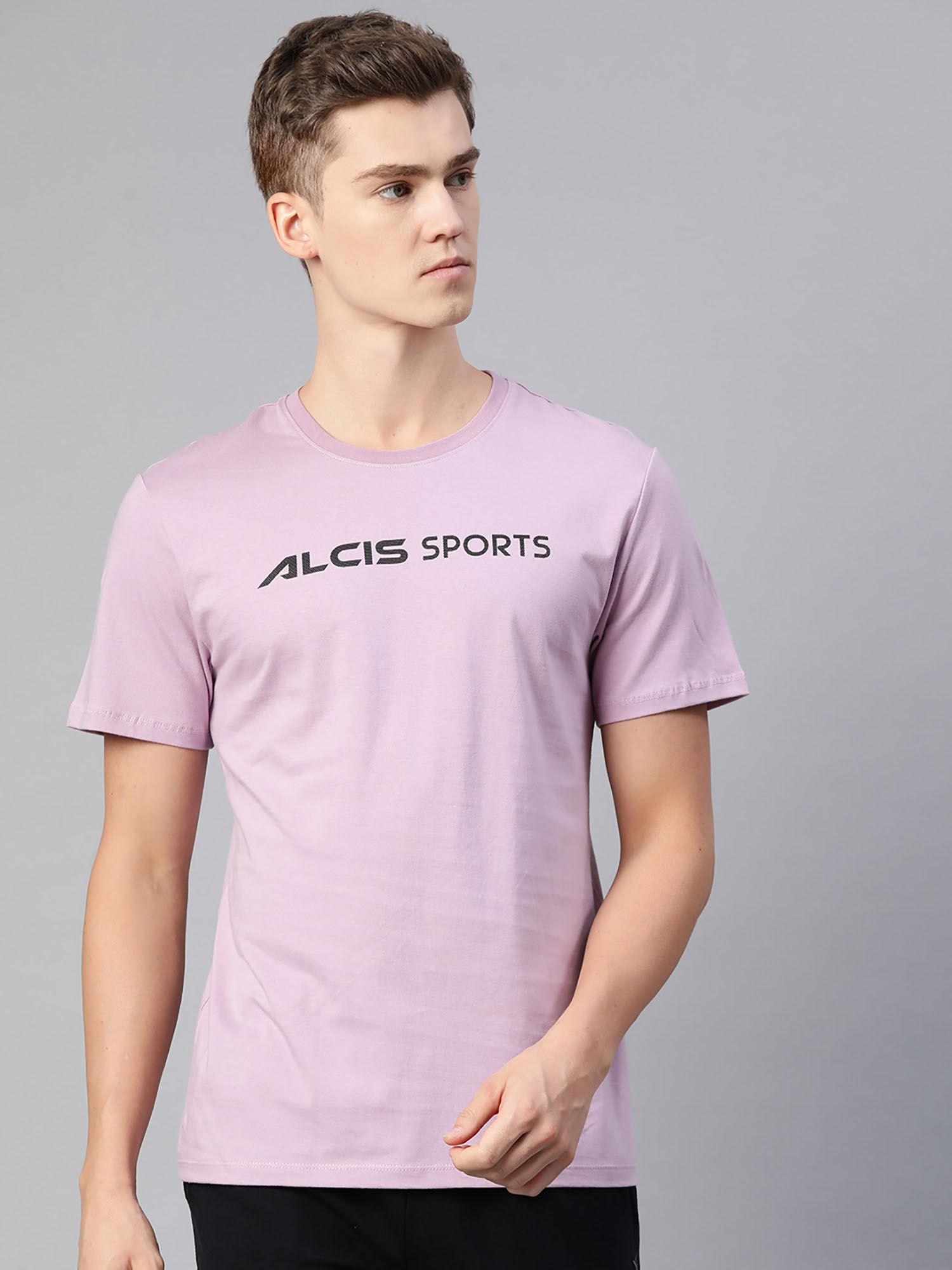 Men Purple Typography Printed T-Shirt