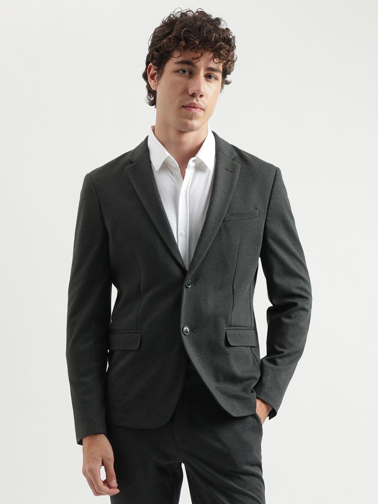 grey-regular-fit-lapel-collar-solid-pattern-blazer