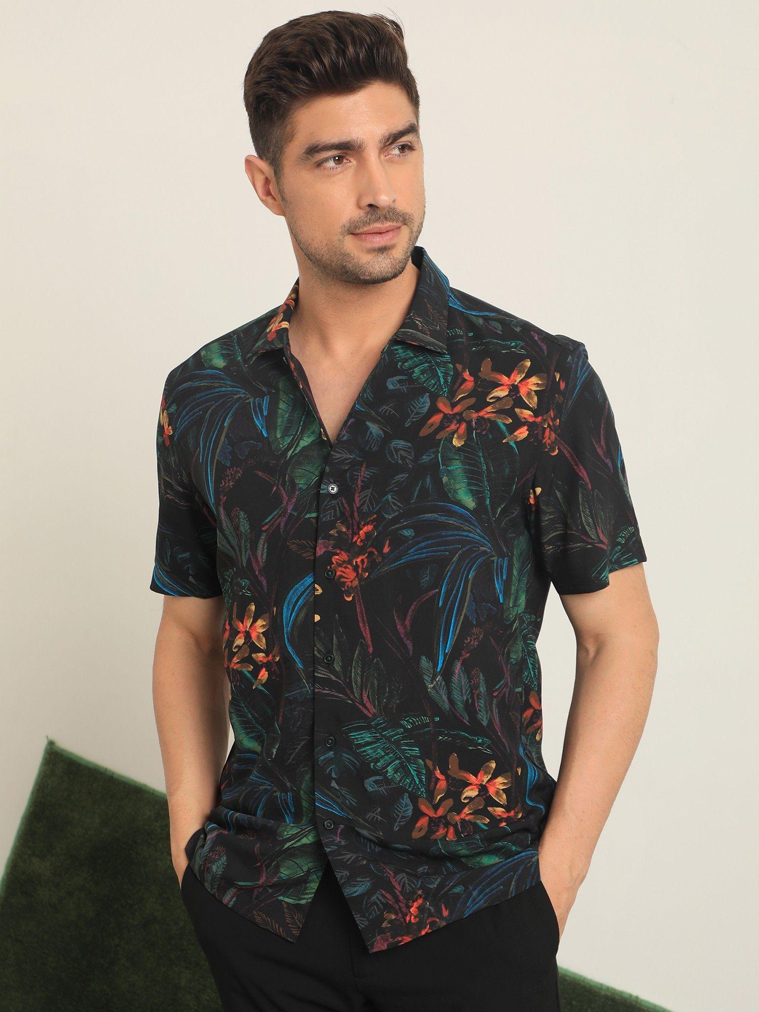 Dabney Tropical Print T-Shirt Multi-Color