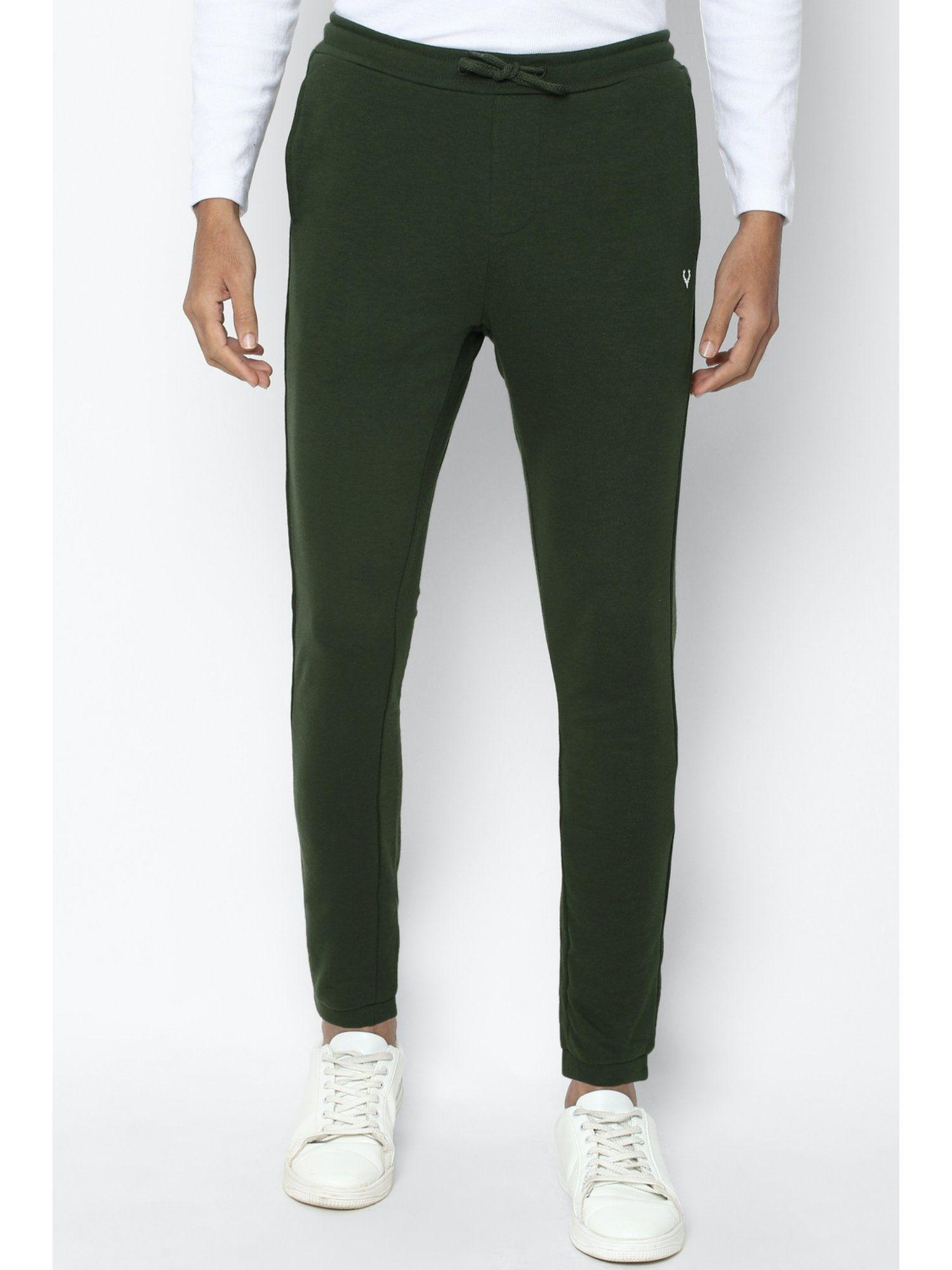 men-textured-regular-fit-olive-jogger-pants