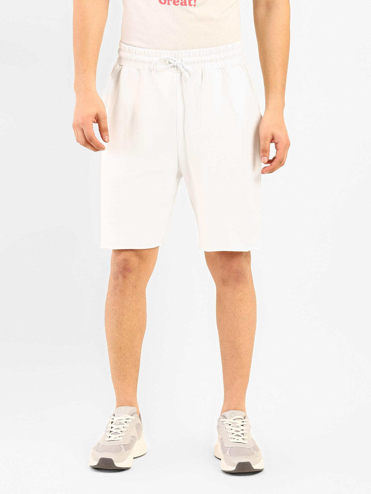 Men Relaxed White Relaxed Fit Shorts