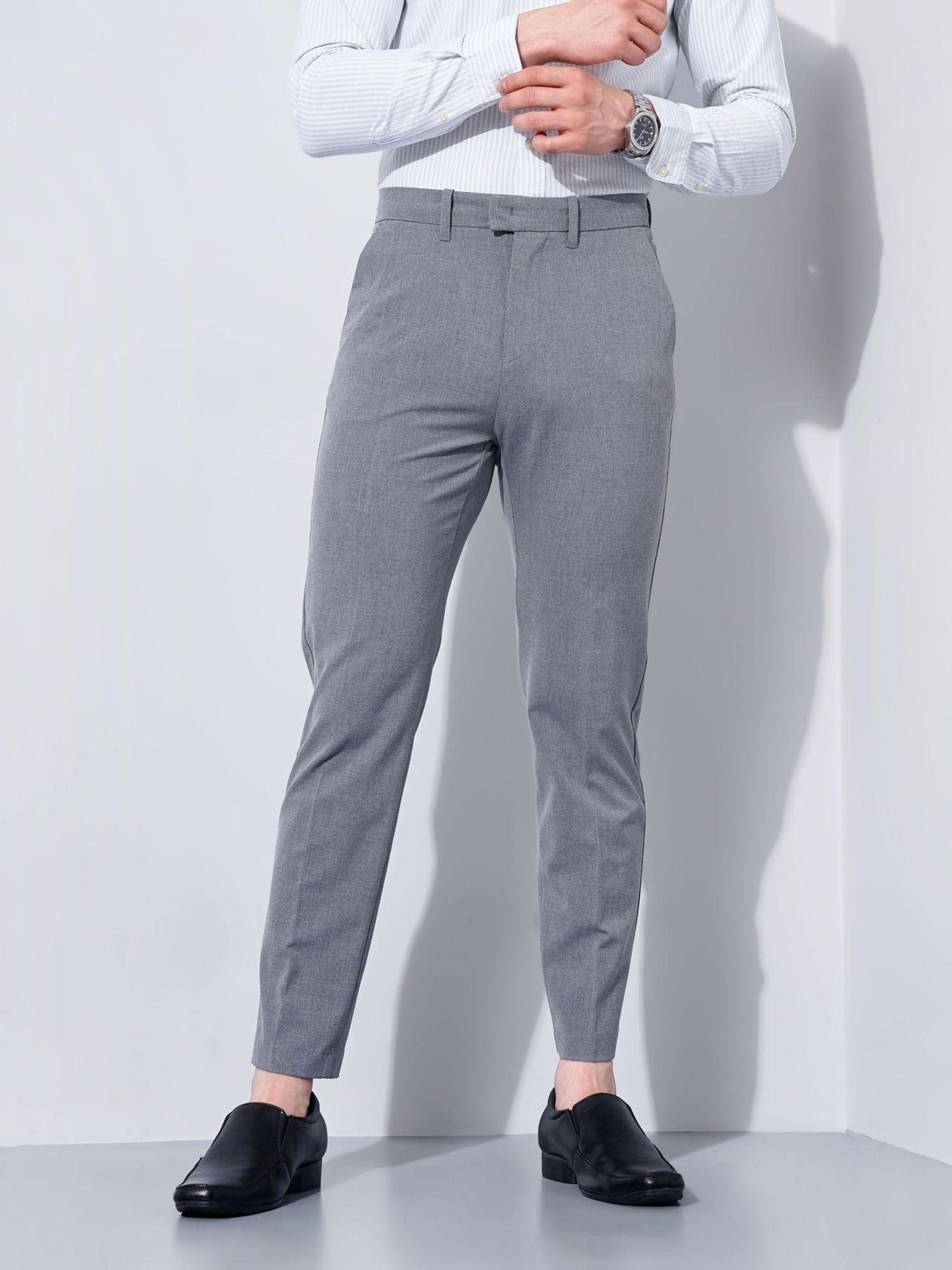 Mens Solid Formal Trousers