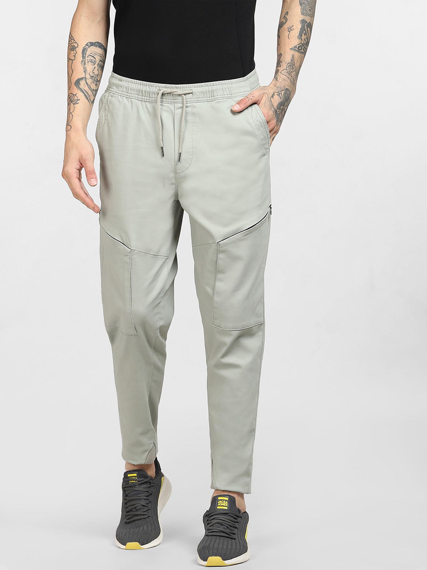 Grey Regular Fit Track Pants