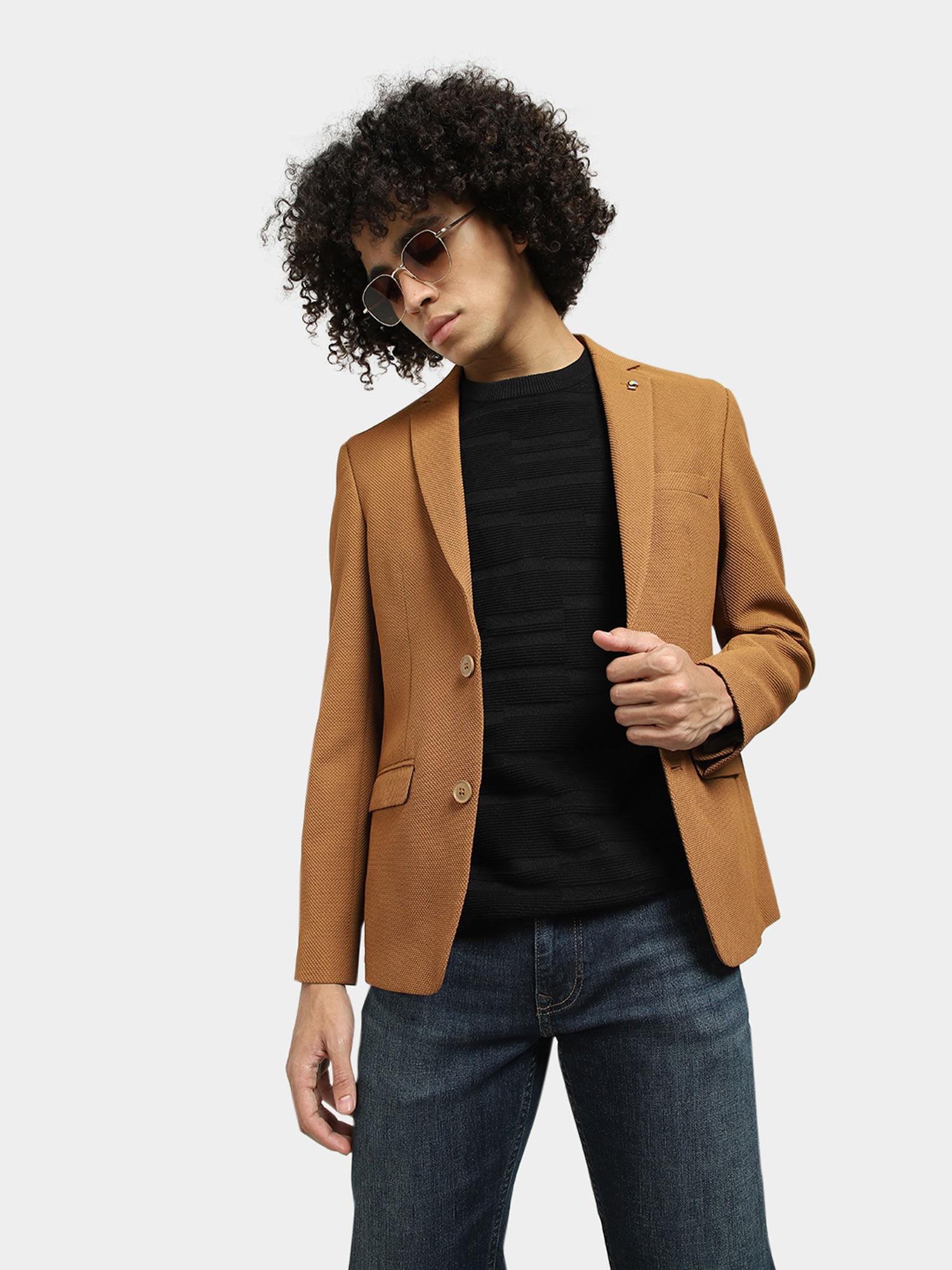 men-textured-brown-blazer