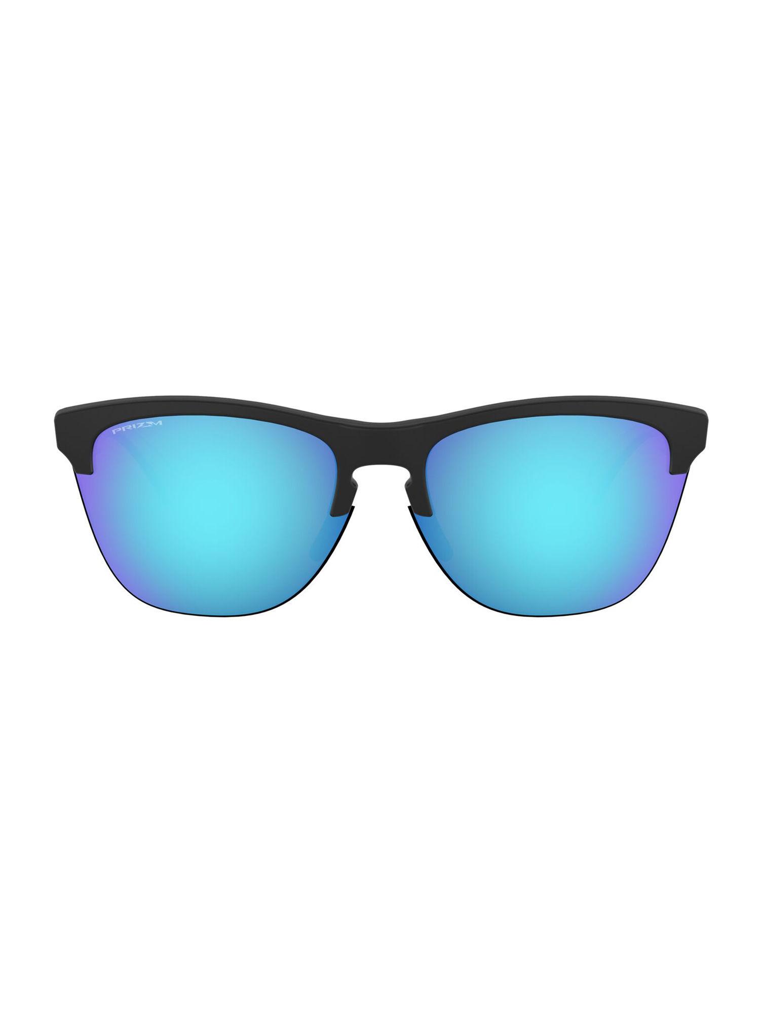 matte-black-sunglasses(0oo9374i|round-|black-frame|blue-lens-|63-mm-)