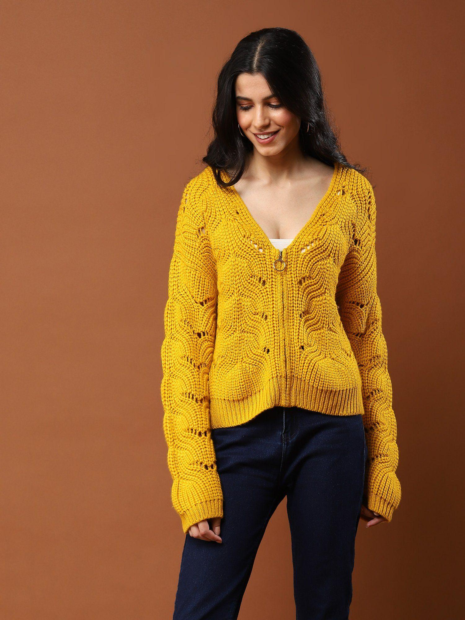 Yellow Techno Stitch Sweater