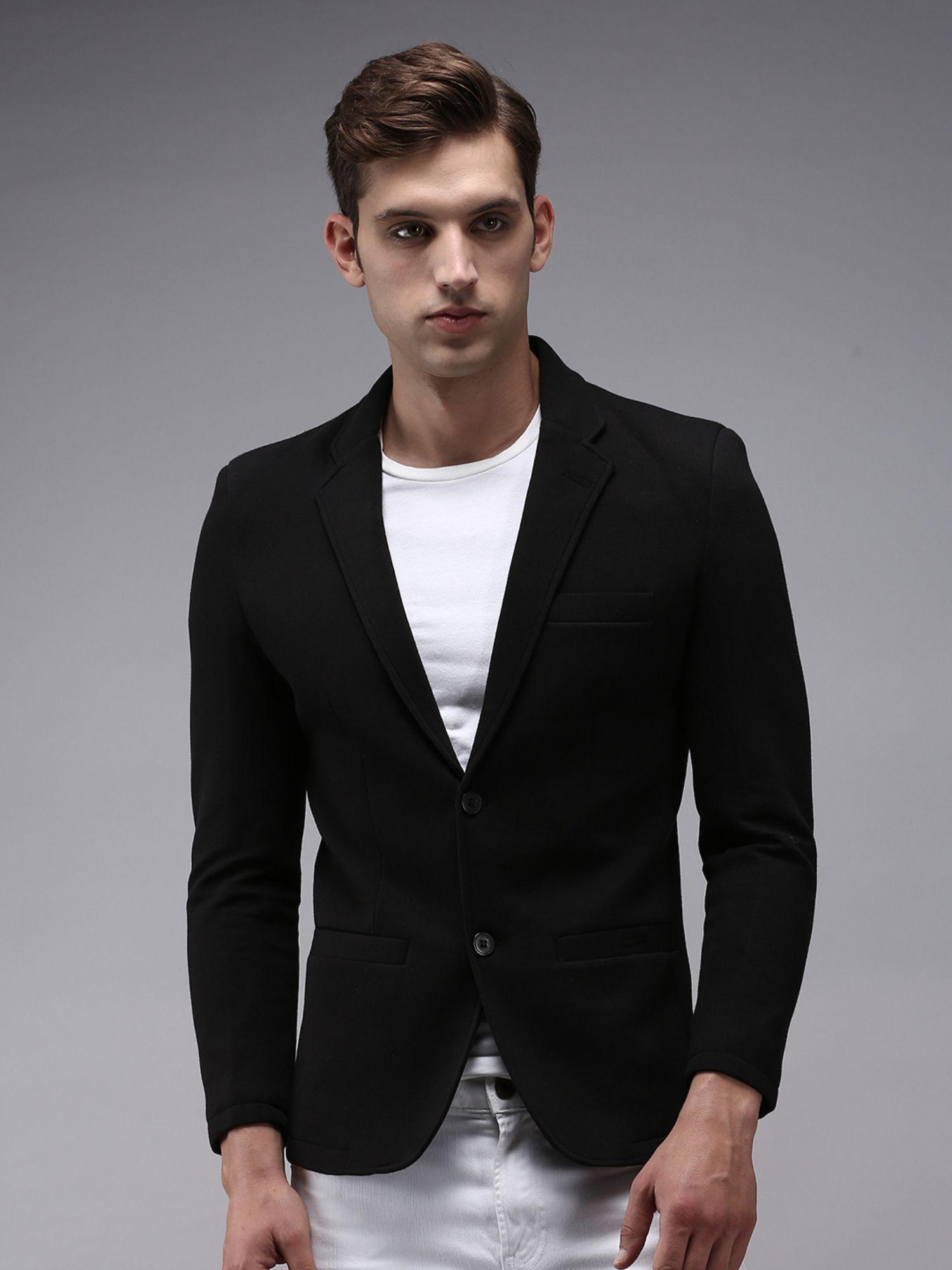 men-notched-lapel-black-solid-blazer