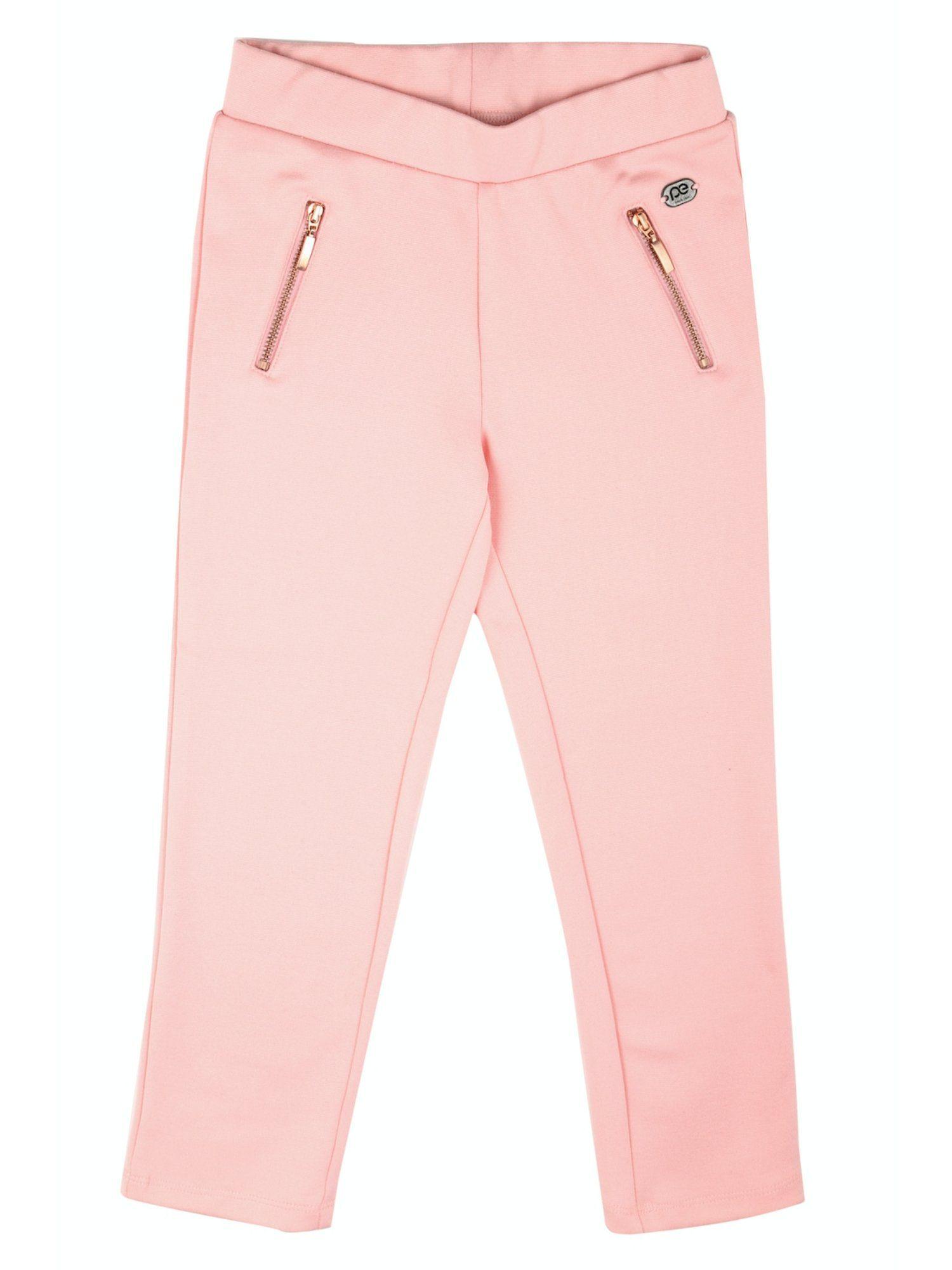 girls-pink-solid-leggings
