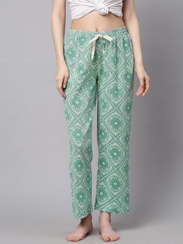 Scarf Print Pyjamas - Green