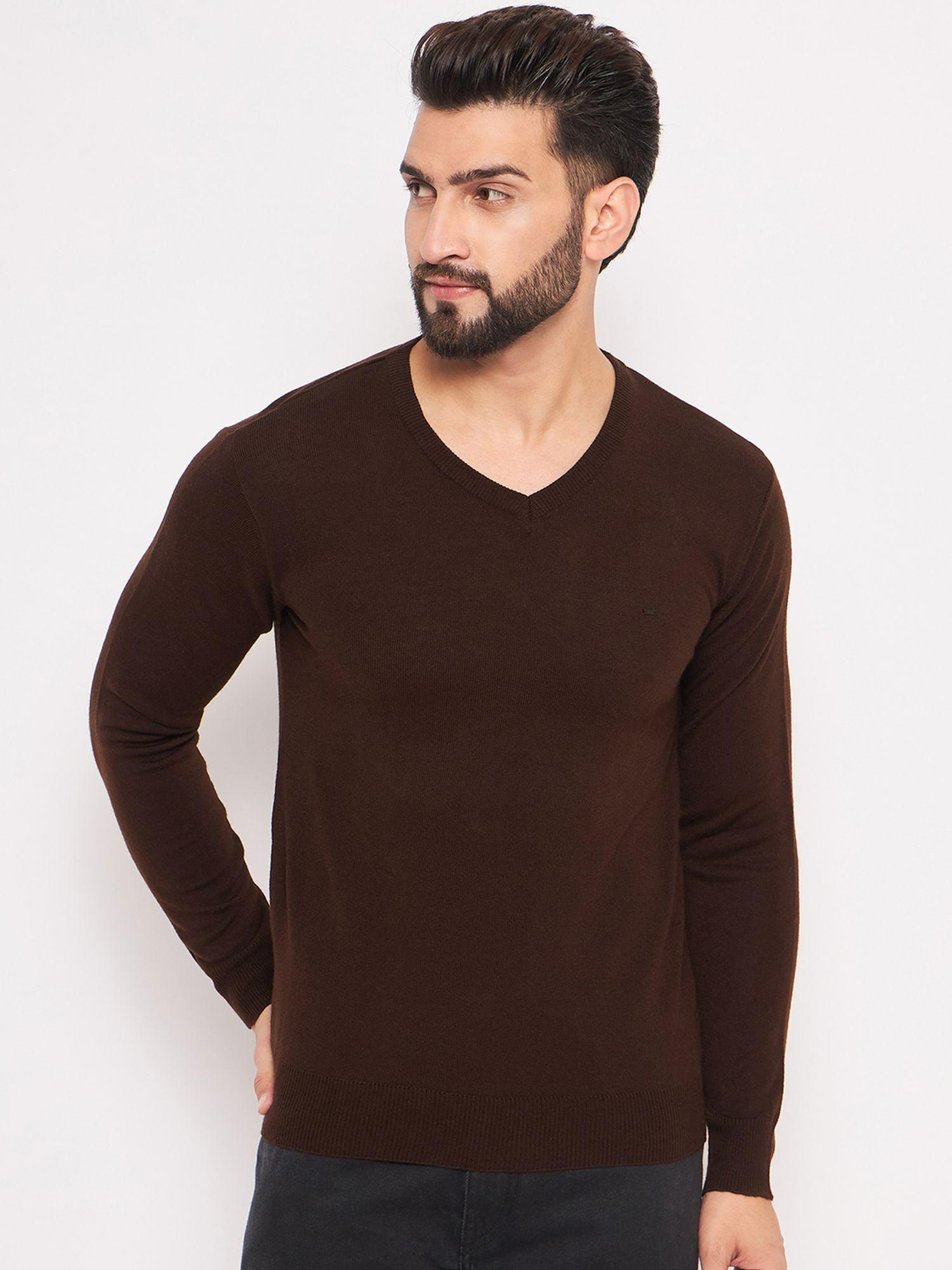 mens-solid-acryclic-v-neck-sweater
