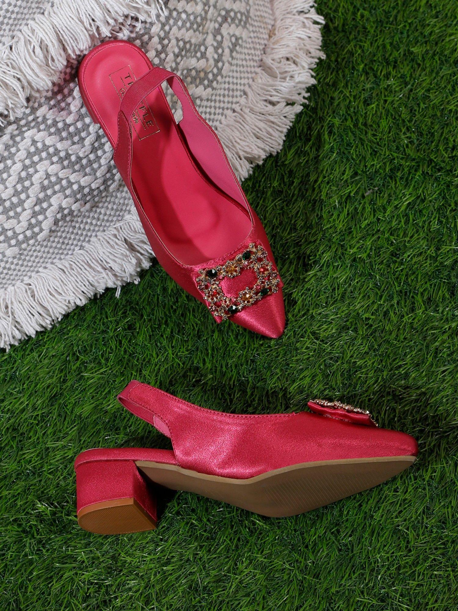 Pink Embellished Heels