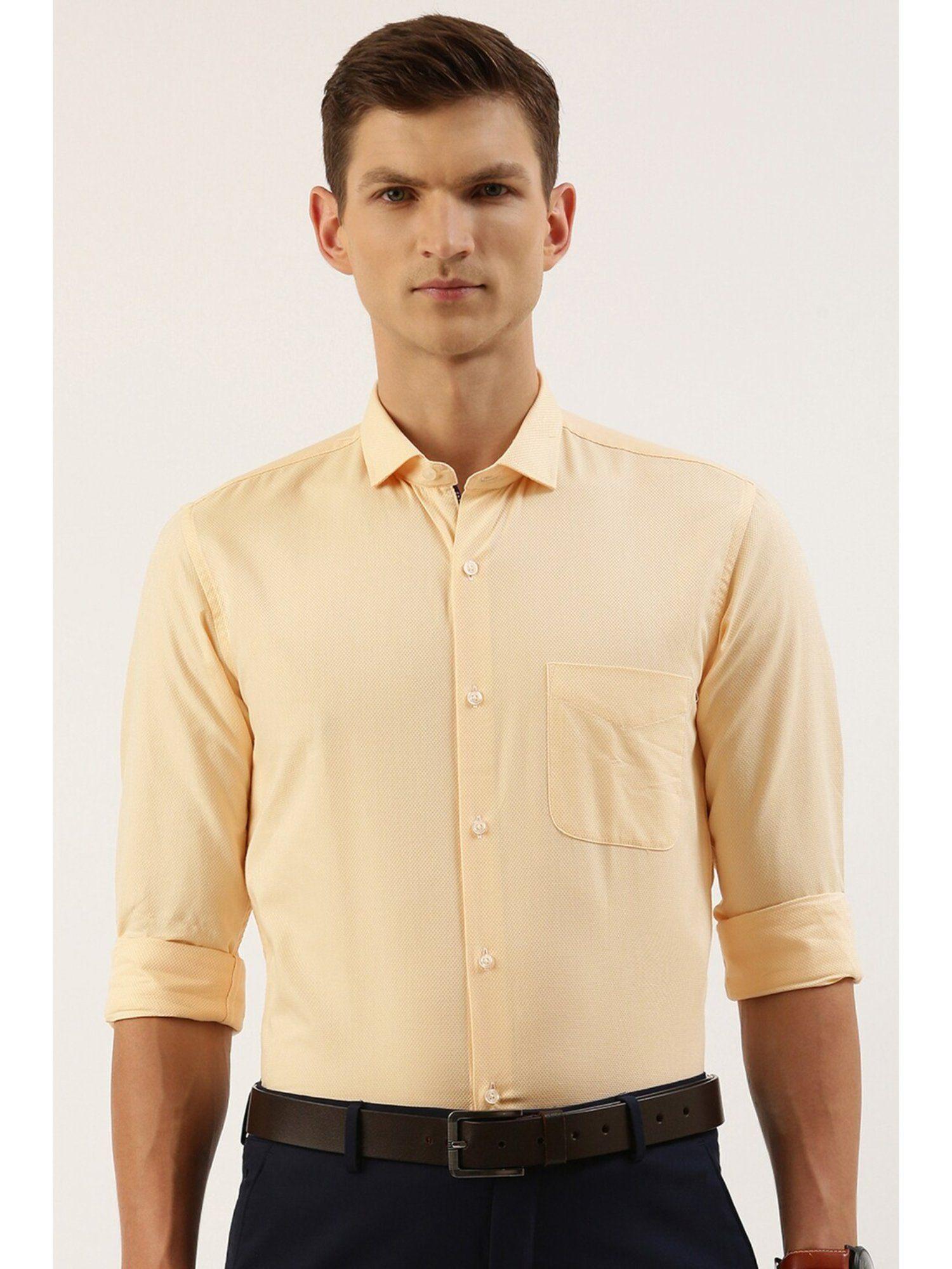 men-beige-slim-fit-formal-shirt