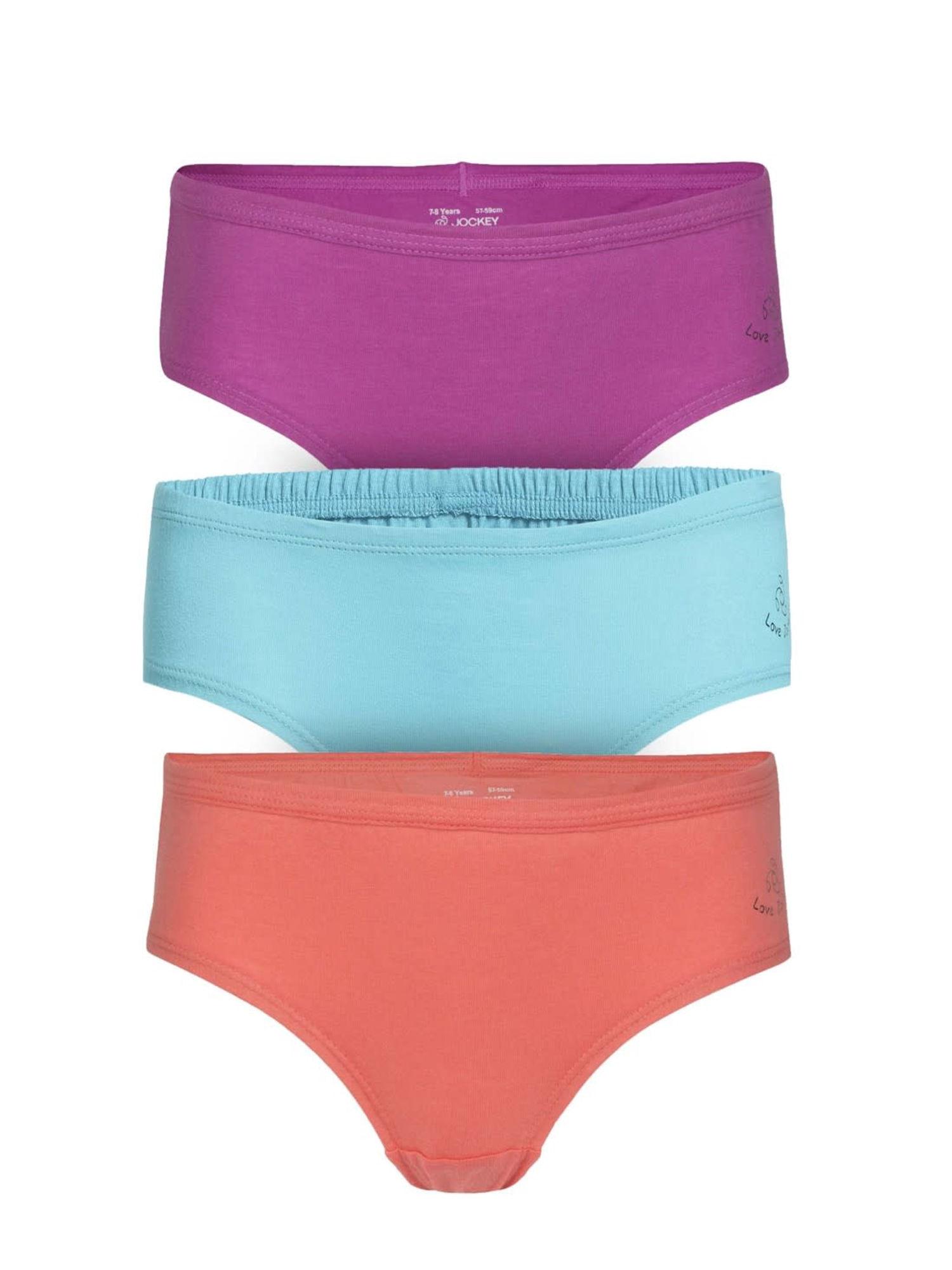 Multi-Colour Assorted Solid Pantie (Pack of 3)