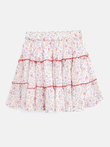 Floral Printed Tier Skirt