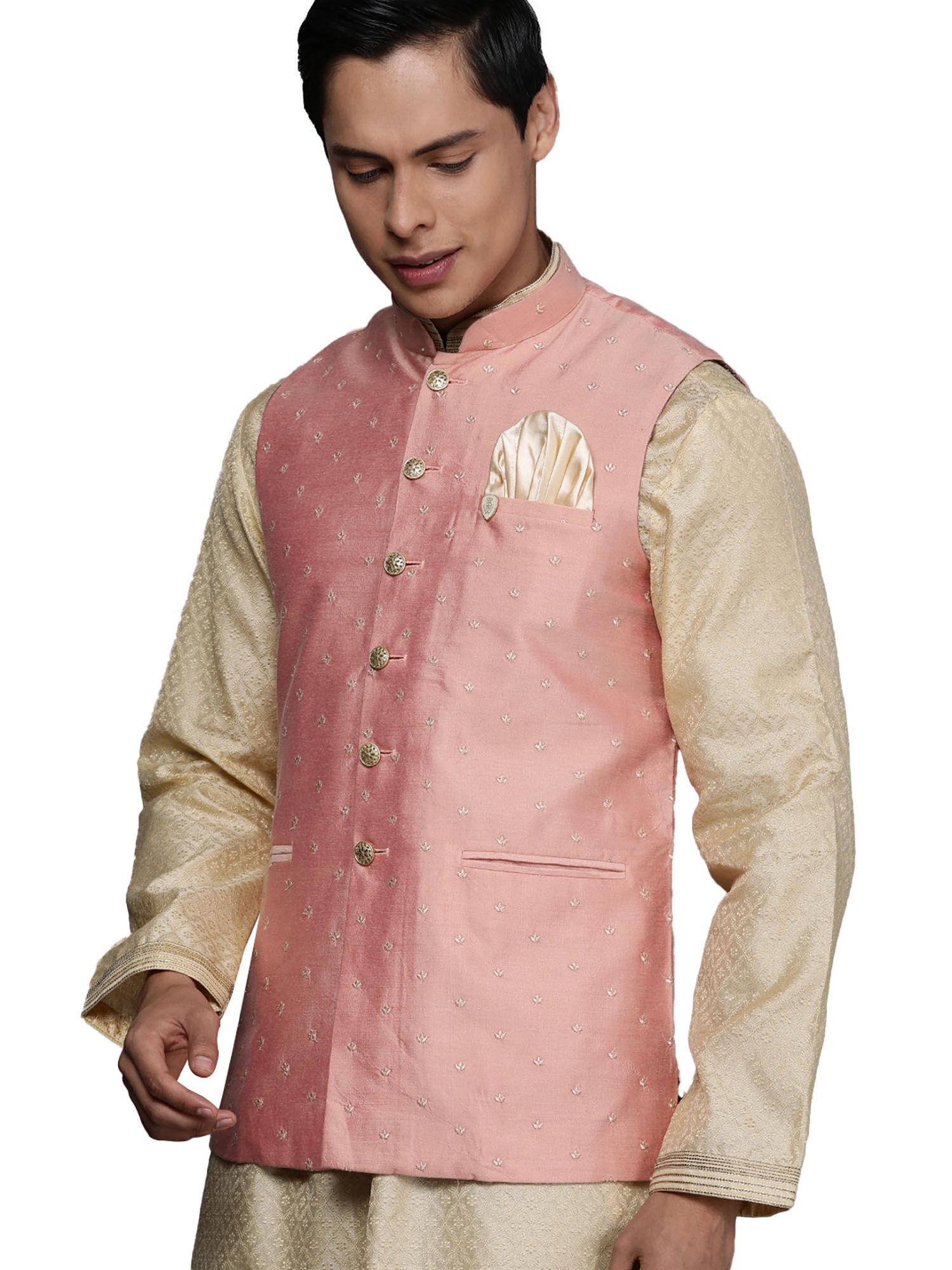 Gajaree Silk Nehru Jacket for Men