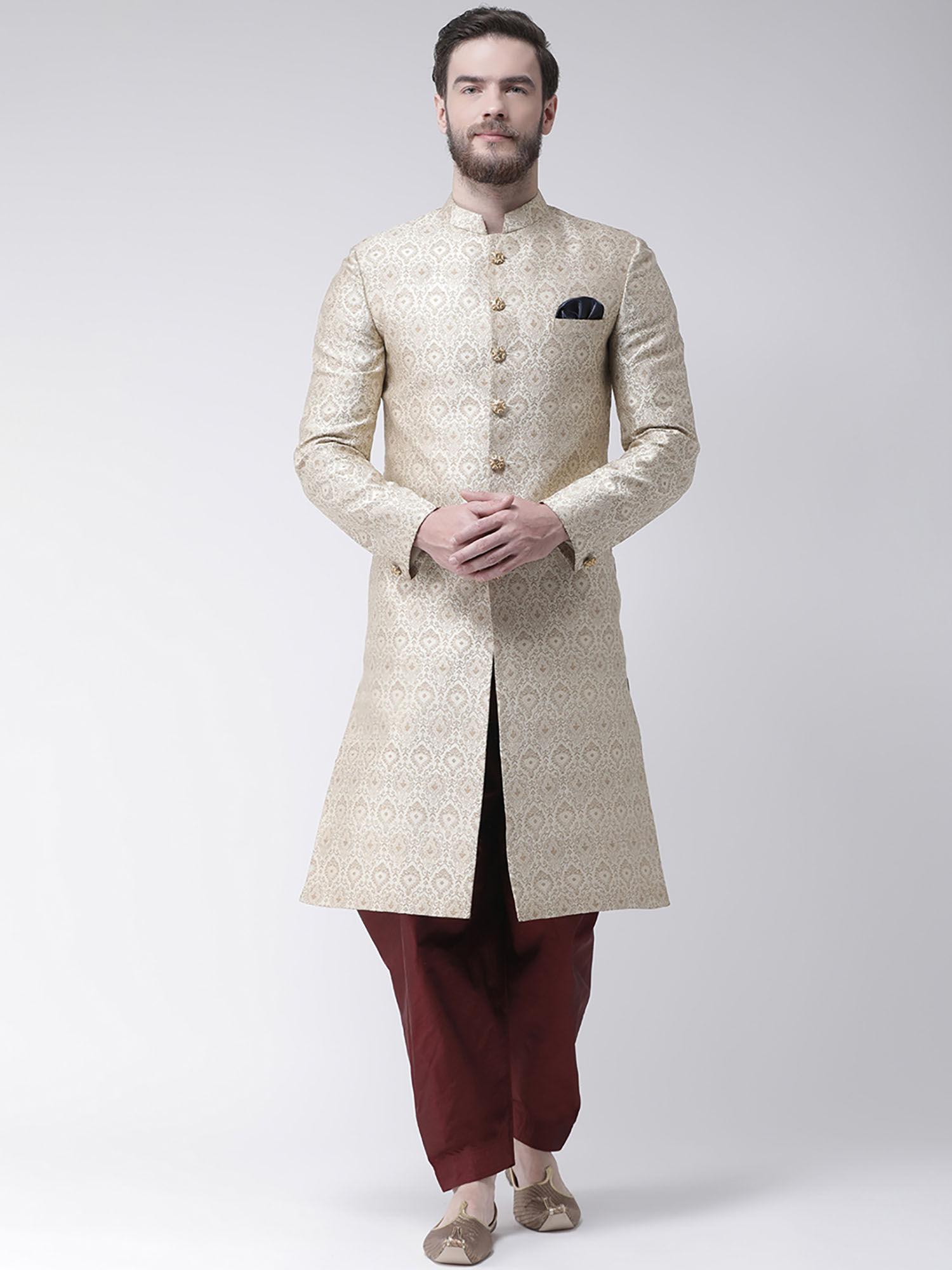 off-white-printed-sherwani-and-pyjama-(set-of-2)