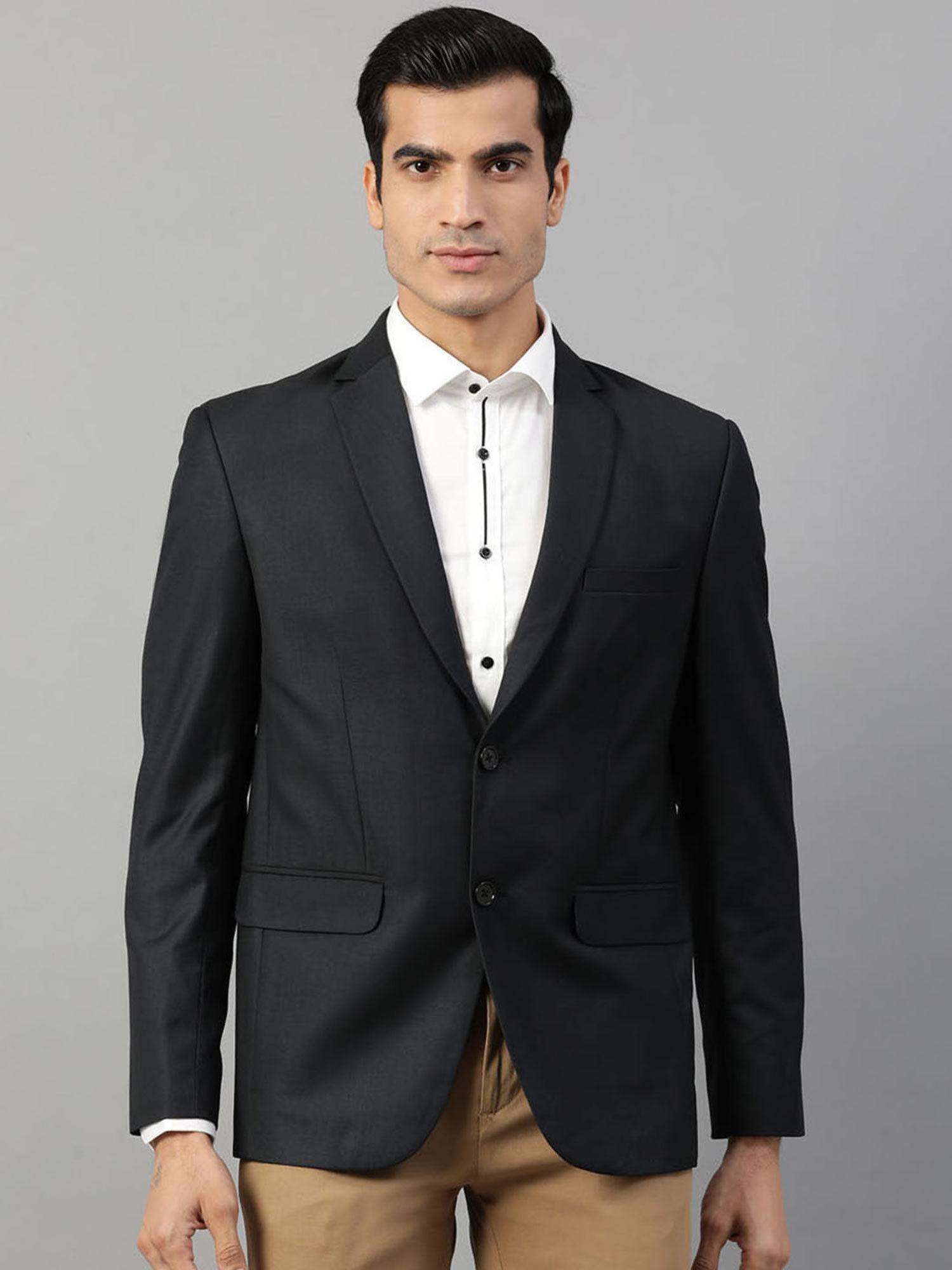 dark-grey-self-design-blazer
