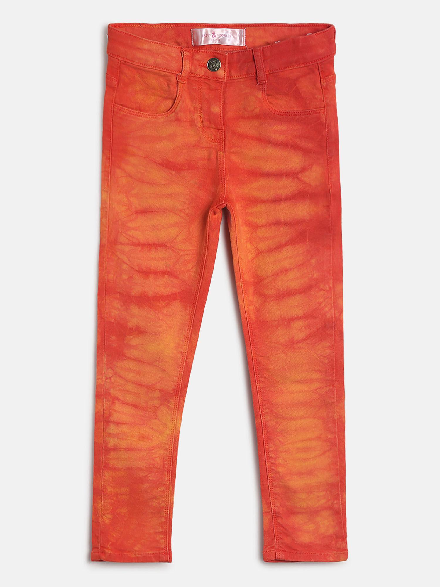 girl's-orange-lycra-trouser