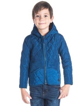 Quilted Zip-Front Jacket with Hood