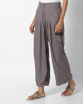 pleated-pants-with-semi-elasticated-waist