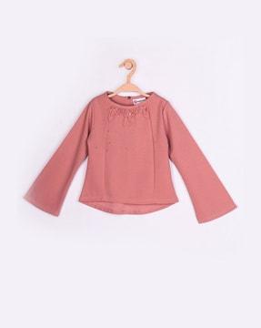Embellished Top with Rosettes