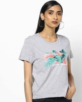 Brand Print Crew-Neck T-shirt