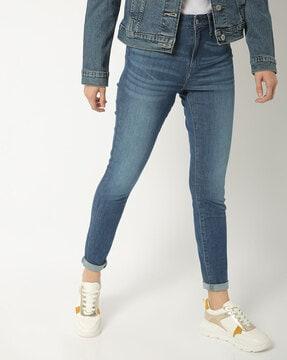 Skinny Fit Jeans with Whiskers