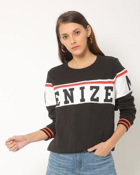 brand-print-colourblock-sweatshirt
