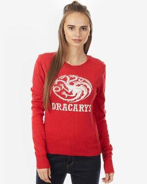 round-neck-pullover-with-graphic-pattern