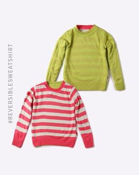 Reversible Round-Neck Pullover