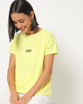 Micro Print Crew-Neck T-shirt