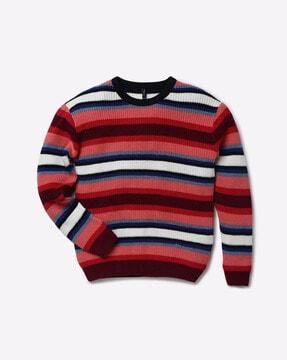 striped-crew-neck-sweater