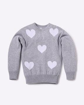 heart-pattern-knit-sweater