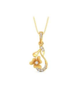 Yellow Gold Floral Pendant