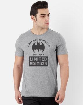 Crew-Neck T-shirt with Superhero Detail