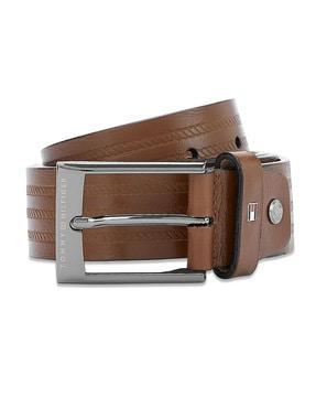 Genuine Leather Belt with Buckle Closure