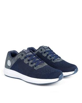 Panelled Lace-Up Sports Shoes