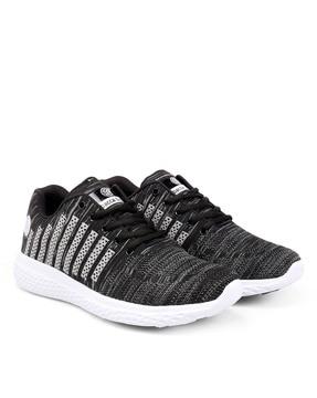 Textured Lace-Up Sports Shoes
