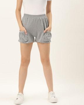 Pleat Front Shorts with Pockets