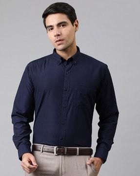 Slim Fit Shirt with Patch Pocket