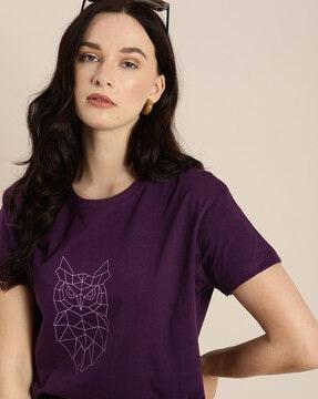Geometric Print Slim Fit T-shirt