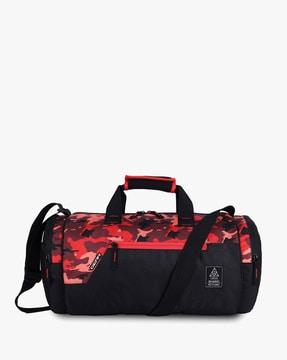 Camo Print Duffel Bag with Adjustable Strap