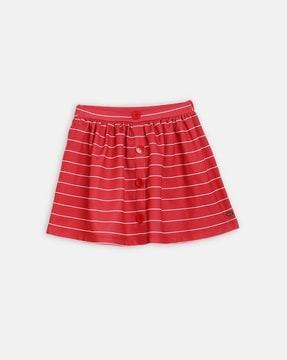 Striped A-line Skirt