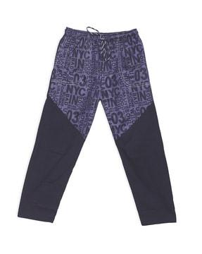 Typographic Print Track Pants with Elasticated Waistband