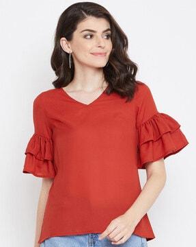 Top with Tiered Sleeves