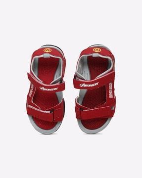 Iron Man Print Strappy Sports Sandals with Velcro Fastening