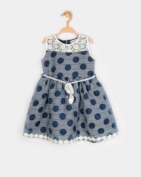 polka-dot-print-fit-&-flare-dress