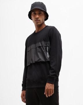 Sweatshirt with Contrast Panel