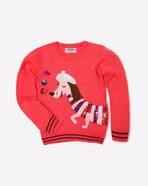 Embellished Round-Neck Sweater