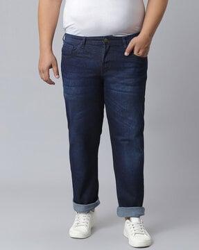 Straight Jeans with Insert Pockets